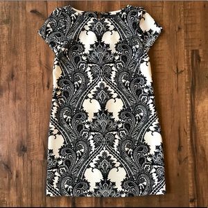 Black and white damask dress, XS